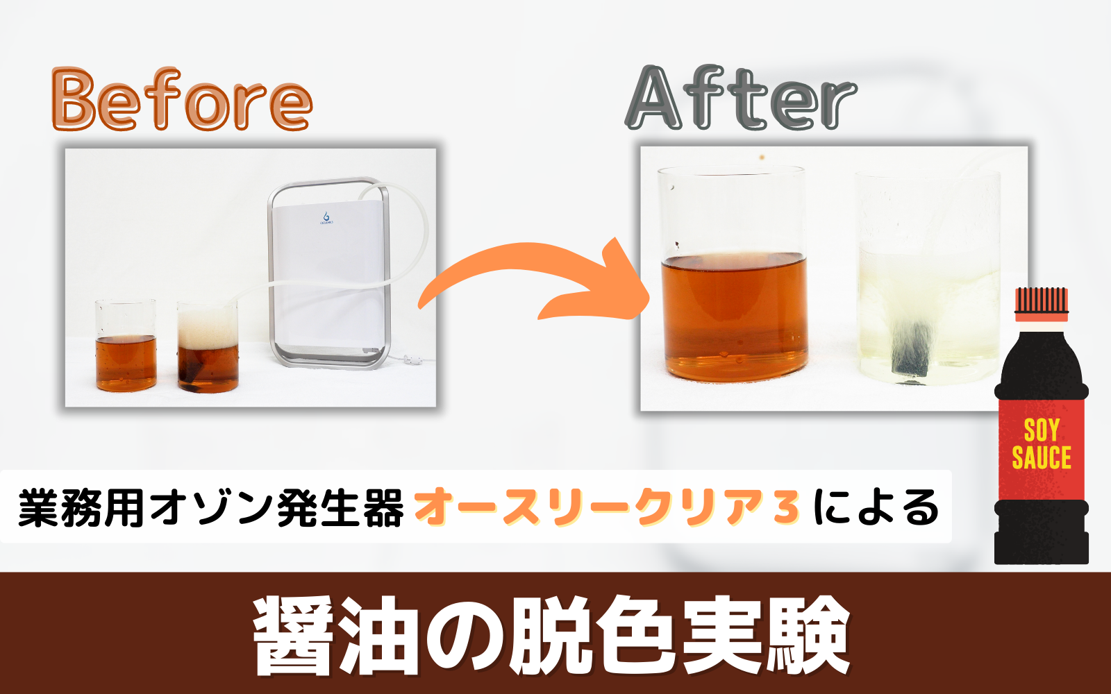 オゾン水の脱色力